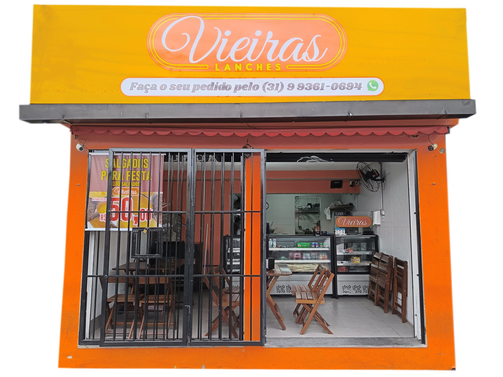 Frente da lanchonete Sabor da Hora